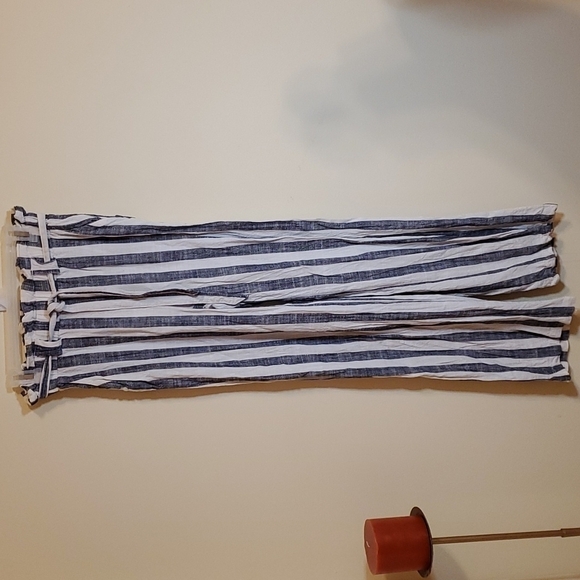 Indero striped Beachy Boho linen blend pants size Small - Picture 1 of 8